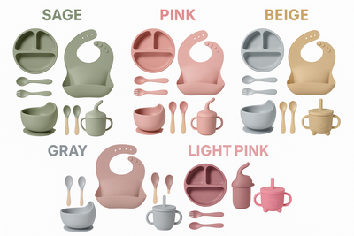 12-Piece Silicone Baby Feeding Set