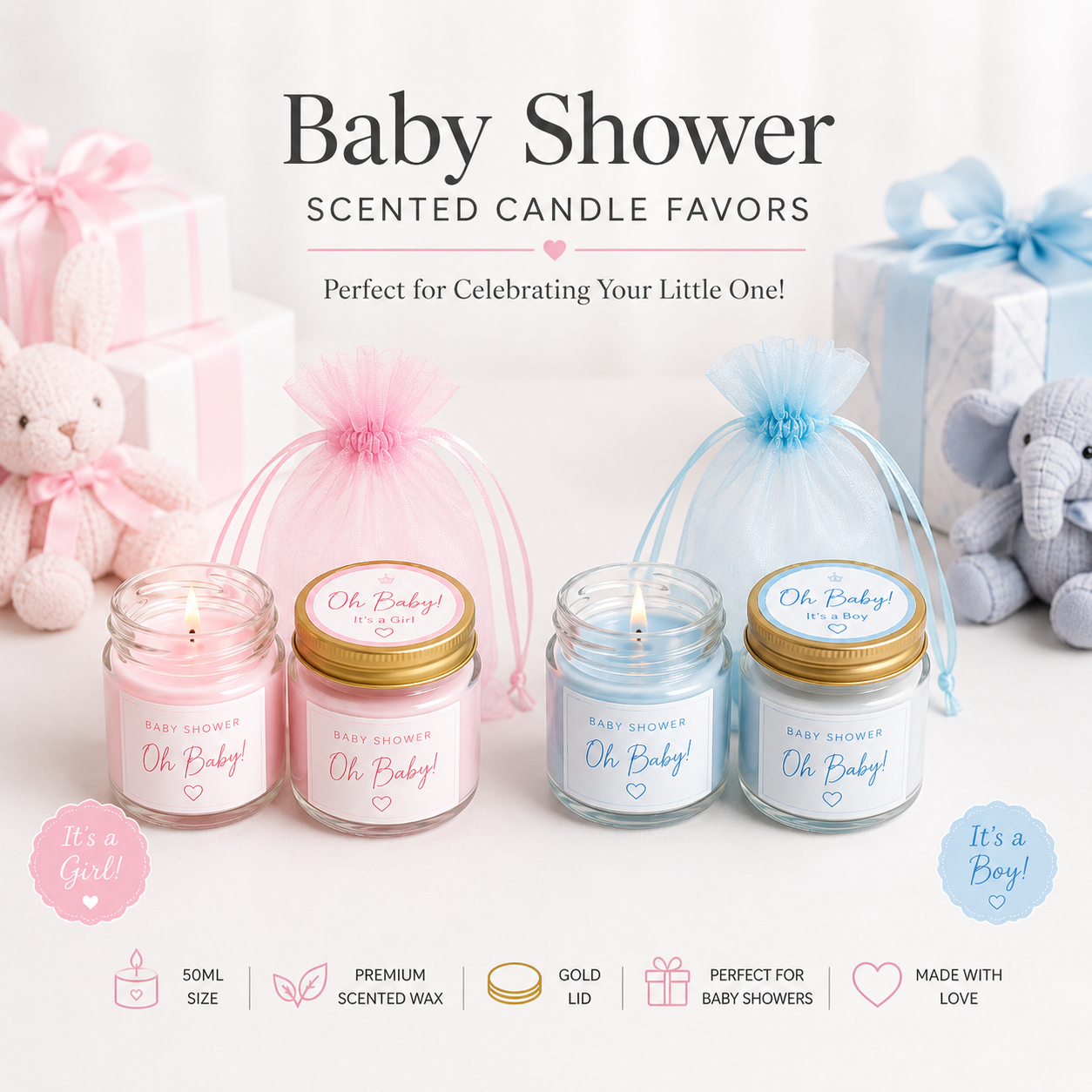 Personalised 50ml Mini Soy Wax Candles