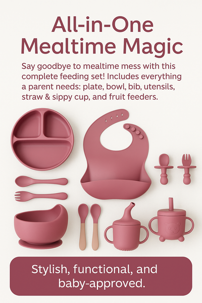 12-Piece Silicone Baby Feeding Set