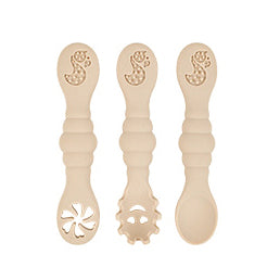 3 Silicone Baby Spoons & Forks Set