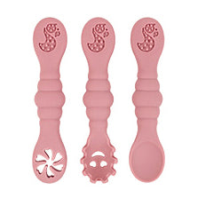 3 Silicone Baby Spoons & Forks Set