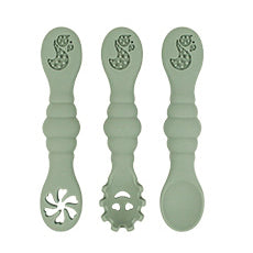3 Silicone Baby Spoons & Forks Set