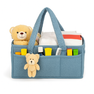 Teddy Bear Baby Diaper Caddy Organizer