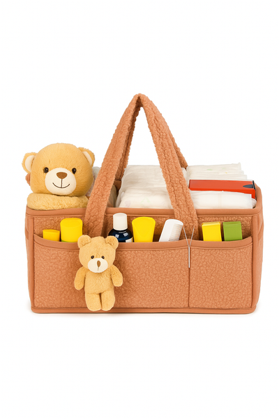Teddy Bear Baby Diaper Caddy Organizer