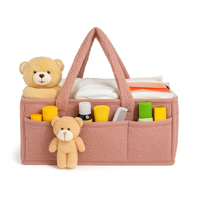 Teddy Bear Baby Diaper Caddy Organizer