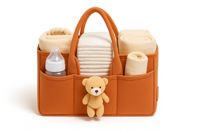 Teddy Bear Baby Diaper Caddy Organizer