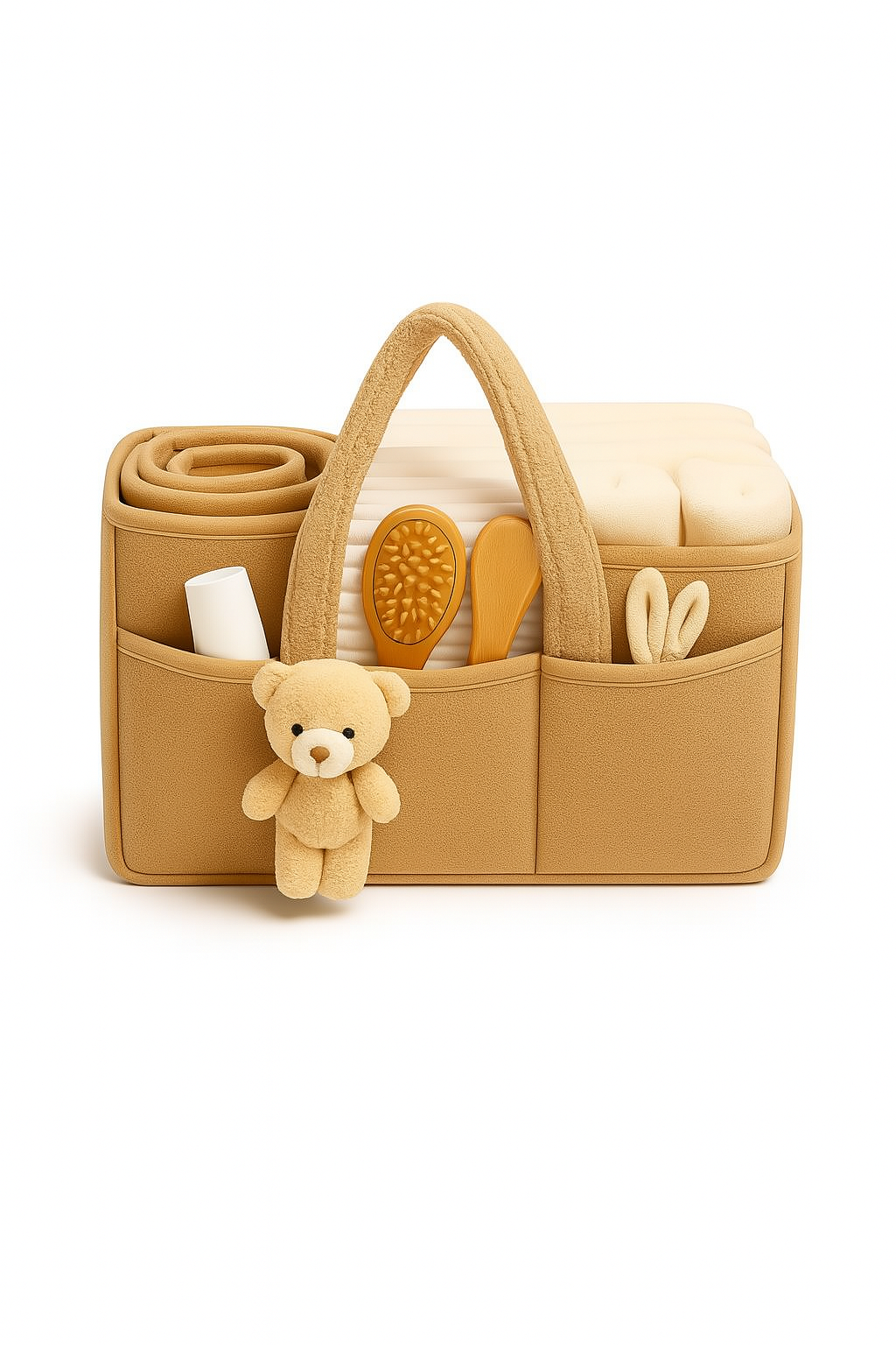 Teddy Bear Baby Diaper Caddy Organizer