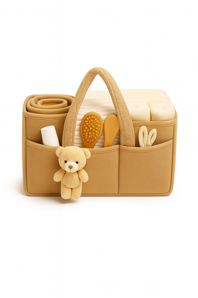 Teddy Bear Baby Diaper Caddy Organizer