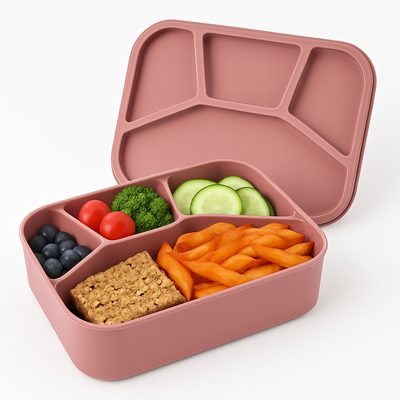Silicone Bento Box 4 Compartment