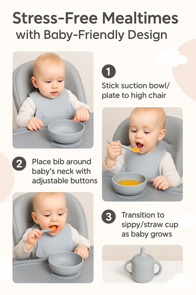 12-Piece Silicone Baby Feeding Set