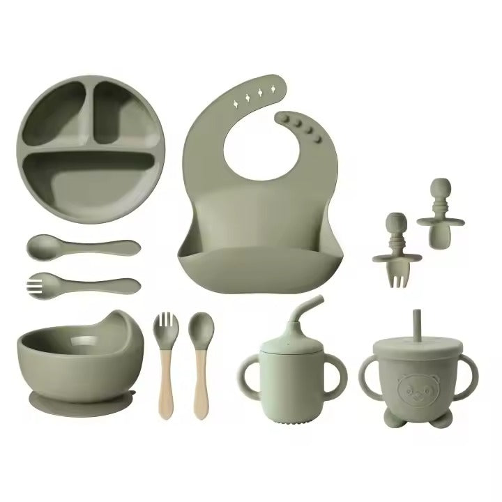 12-Piece Silicone Baby Feeding Set
