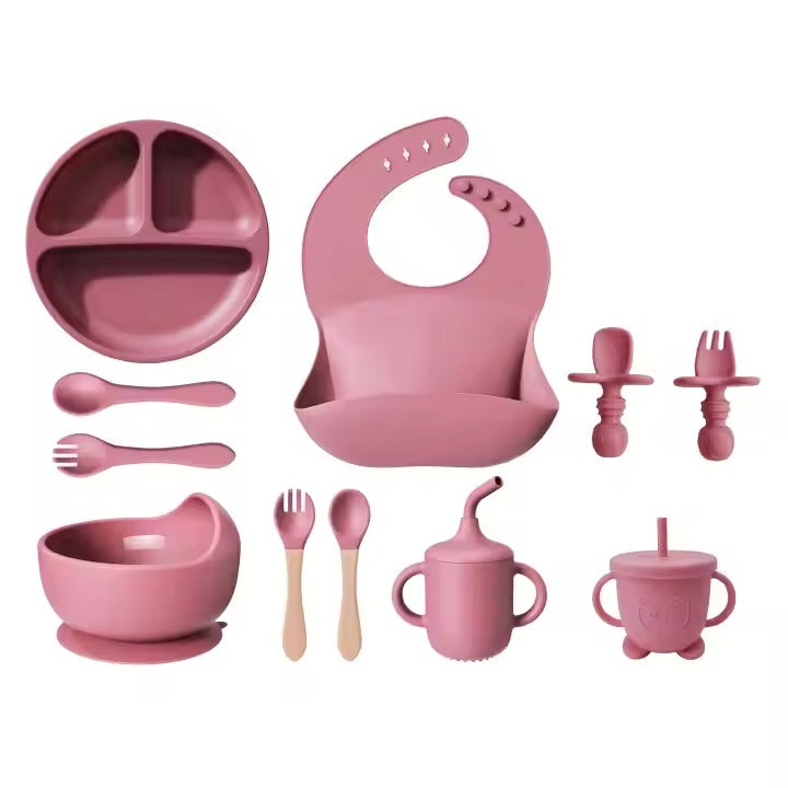 12-Piece Silicone Baby Feeding Set