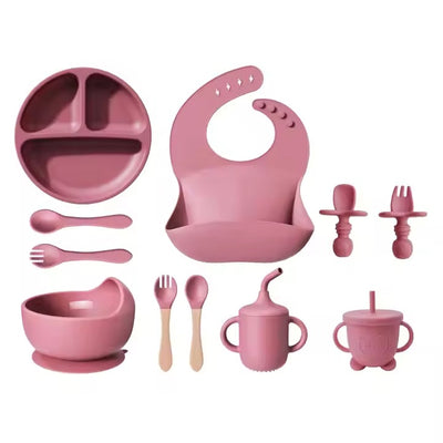 12-Piece Silicone Baby Feeding Set