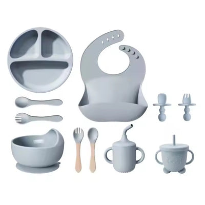 12-Piece Silicone Baby Feeding Set