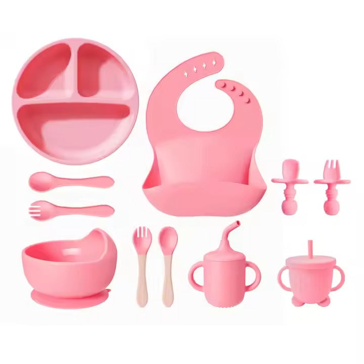 12-Piece Silicone Baby Feeding Set