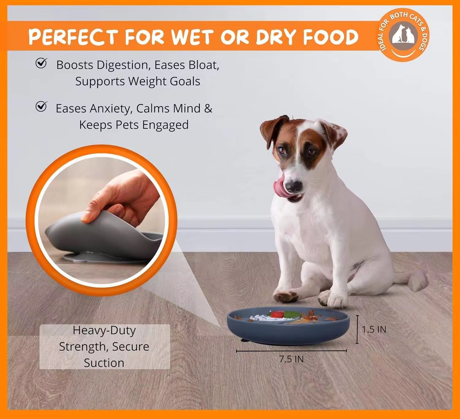 Silicone Slow Feeder Dog Bowl