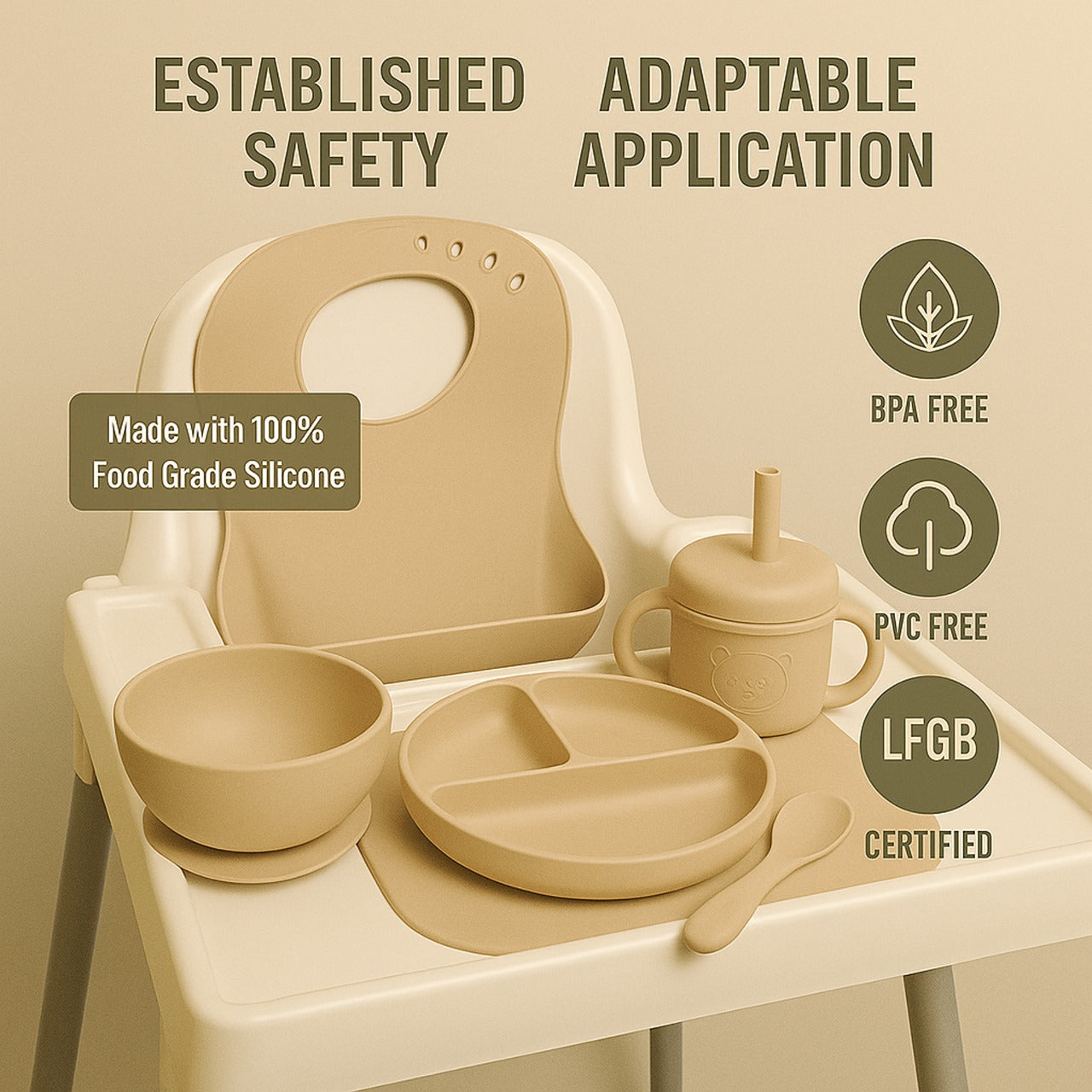 12-Piece Silicone Baby Feeding Set