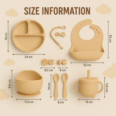 12-Piece Silicone Baby Feeding Set