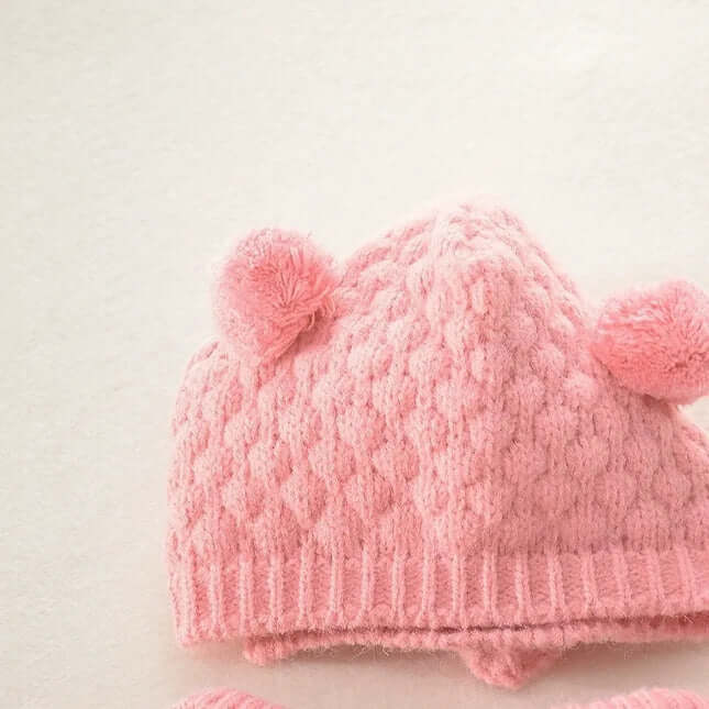 Knitted Romper with Ear Hat