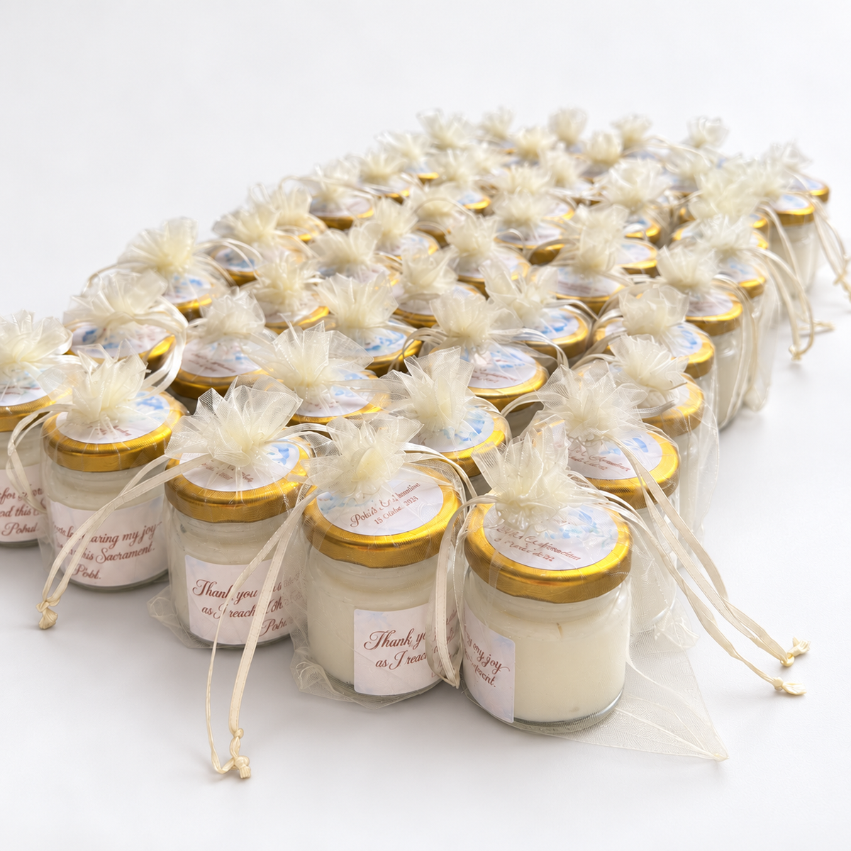 Personalised Mini Wedding Candle Favours – 50ml