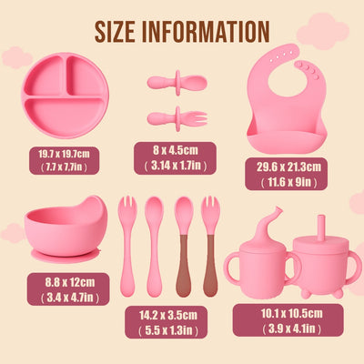 12-Piece Silicone Baby Feeding Set