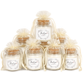 Mini candle favour set in organza bags